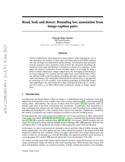 Read, look and detect: Bounding box annotation from image-caption pairs