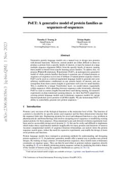 PoET: A generative model of protein families as sequences-of-sequences