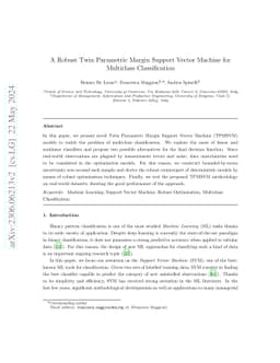Robust Twin Parametric Margin Support Vector Machine for Multiclass
  Classification