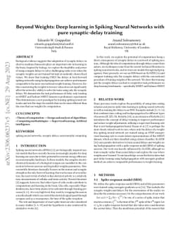 Beyond Weights: Deep learning in Spiking Neural Networks with pure
  synaptic-delay training