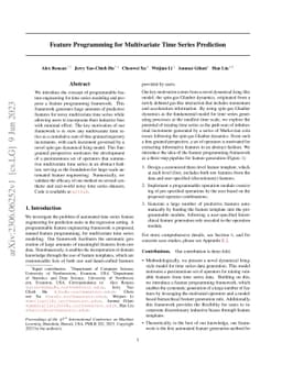 Feature Programming for Multivariate Time Series Prediction