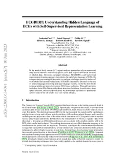 ECGBERT: Understanding Hidden Language of ECGs with Self-Supervised
  Representation Learning