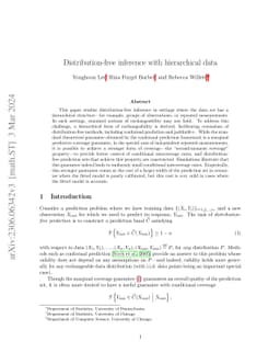 Distribution-free inference with hierarchical data