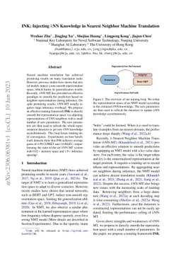 INK: Injecting kNN Knowledge in Nearest Neighbor Machine Translation