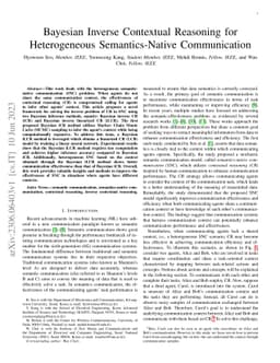 Bayesian Inverse Contextual Reasoning for Heterogeneous Semantics-Native
  Communication