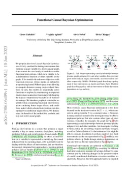 Functional Causal Bayesian Optimization