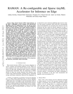 RAMAN: A Re-configurable and Sparse tinyML Accelerator for Inference on
  Edge