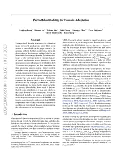 Partial Identifiability for Domain Adaptation