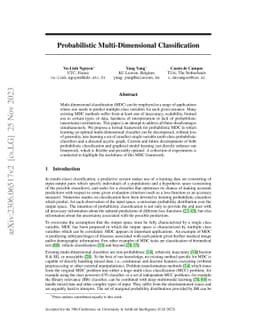 Probabilistic Multi-Dimensional Classification