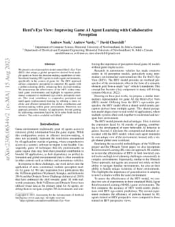 Herd's Eye View: Improving Game AI Agent Learning with Collaborative
  Perception