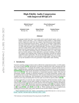 High-Fidelity Audio Compression with Improved RVQGAN