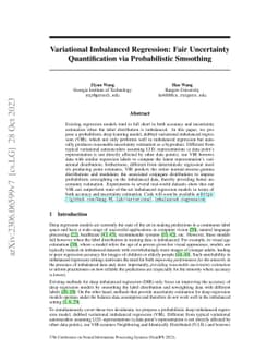 Variational Imbalanced Regression: Fair Uncertainty Quantification via
  Probabilistic Smoothing