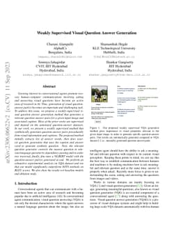 Weakly Supervised Visual Question Answer Generation