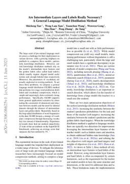 Are Intermediate Layers and Labels Really Necessary? A General Language
  Model Distillation Method