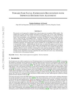 Toward Fair Facial Expression Recognition with Improved Distribution
  Alignment