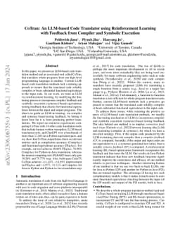 CoTran: An LLM-based Code Translator using Reinforcement Learning with
  Feedback from Compiler and Symbolic Execution
