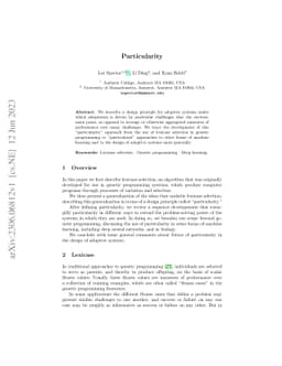 Particularity