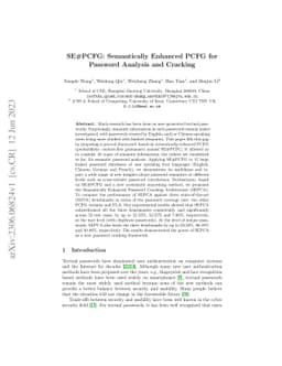 SE#PCFG: Semantically Enhanced PCFG for Password Analysis and Cracking