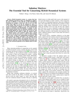 Saltation Matrices: The Essential Tool for Linearizing Hybrid Dynamical
  Systems
