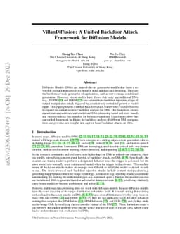 VillanDiffusion: A Unified Backdoor Attack Framework for Diffusion
  Models