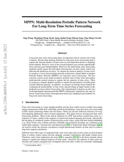 MPPN: Multi-Resolution Periodic Pattern Network For Long-Term Time
  Series Forecasting