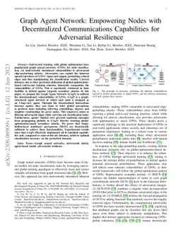 Graph Agent Network: Empowering Nodes with Decentralized Communications
  Capabilities for Adversarial Resilience