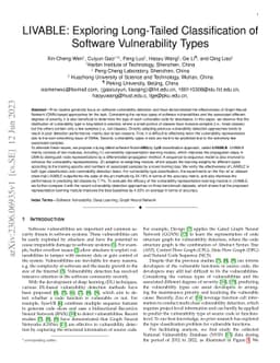 LIVABLE: Exploring Long-Tailed Classification of Software Vulnerability
  Types