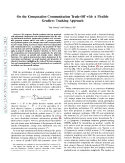 On the Computation-Communication Trade-Off with A Flexible Gradient
  Tracking Approach
