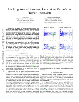 Looking Around Corners: Generative Methods in Terrain Extension