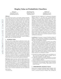 Shapley Value on Probabilistic Classifiers