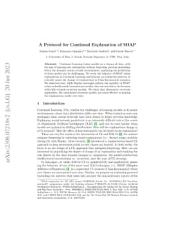 A Protocol for Continual Explanation of SHAP