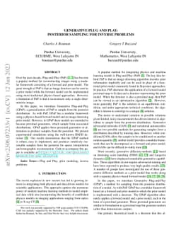 Generative Plug and Play: Posterior Sampling for Inverse Problems