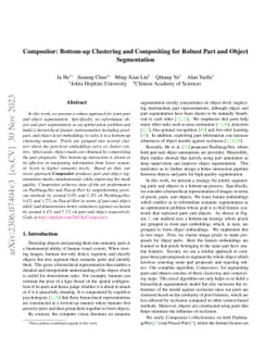 Compositor: Bottom-up Clustering and Compositing for Robust Part and
  Object Segmentation
