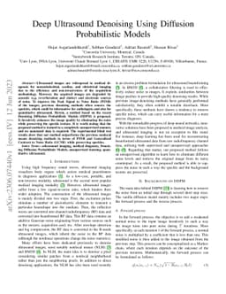 Deep Ultrasound Denoising Using Diffusion Probabilistic Models