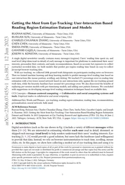 Getting the Most from Eye-Tracking: User-Interaction Based Reading
  Region Estimation Dataset and Models