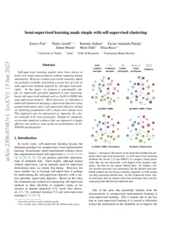 Semi-supervised learning made simple with self-supervised clustering