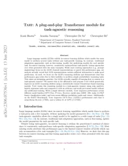 TART: A plug-and-play Transformer module for task-agnostic reasoning