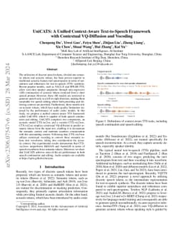 UniCATS: A Unified Context-Aware Text-to-Speech Framework with
  Contextual VQ-Diffusion and Vocoding