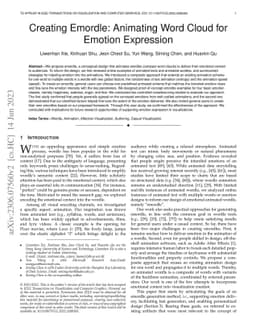 Creating Emordle: Animating Word Cloud for Emotion Expression