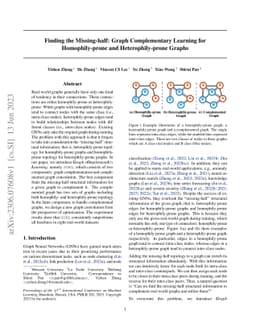 Finding the Missing-half: Graph Complementary Learning for
  Homophily-prone and Heterophily-prone Graphs