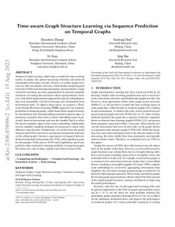 Time-aware Graph Structure Learning via Sequence Prediction on Temporal
  Graphs