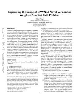 Expanding the Scope of DAWN: A Novel Version for Weighted Shortest Path
  Problem
