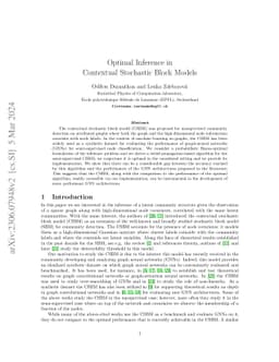Optimal Inference in Contextual Stochastic Block Models
