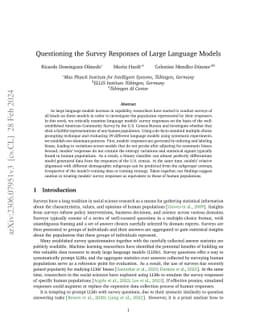 Questioning the Survey Responses of Large Language Models
