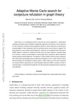 Adaptive Monte Carlo Search for Conjecture Refutation in Graph Theory