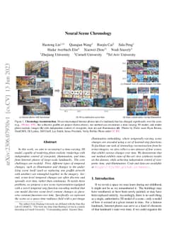 Neural Scene Chronology