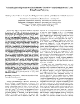 Feature Engineering-Based Detection of Buffer Overflow Vulnerability in
  Source Code Using Neural Networks