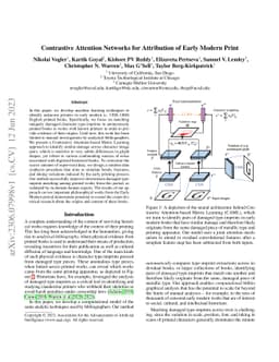 Contrastive Attention Networks for Attribution of Early Modern Print