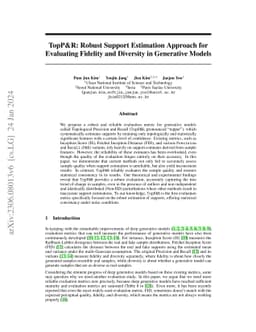 TopP&R: Robust Support Estimation Approach for Evaluating Fidelity and
  Diversity in Generative Models