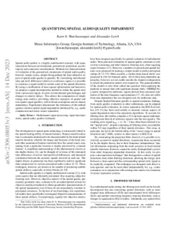 Quantifying Spatial Audio Quality Impairment